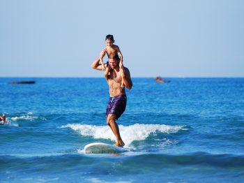 Water resistant sunscreens that stay on while sweating or doing watersports.