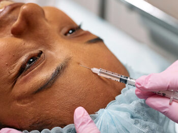 Woman receiving botox