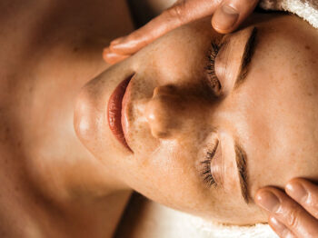 woman getting a facial massage
