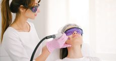 woman laser treatment