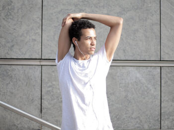 Man stretching