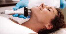 woman receiving lift radiofrequency treatment