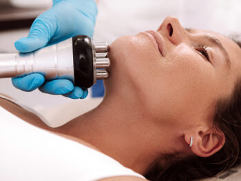 woman receiving lift radiofrequency treatment