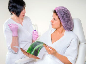 consultation with beautician